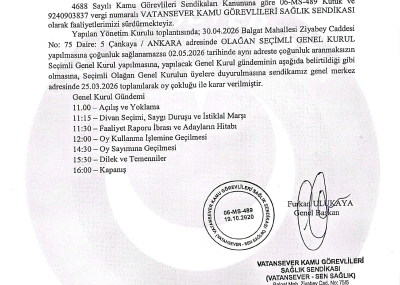 OLAĞAN SEÇİMLİ GENEL KURUL